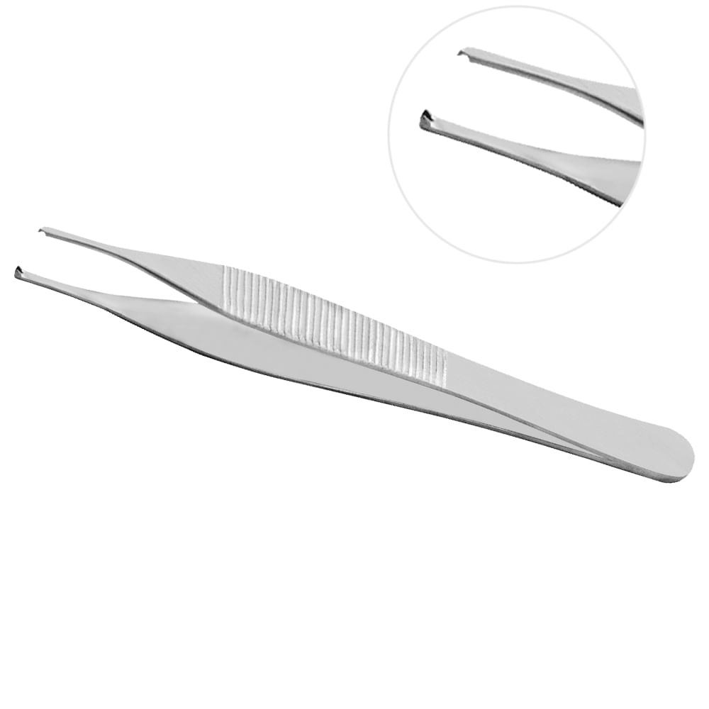 Pinça Adson Abc Com Dentes 1x2 12cm Fibracirurgica 