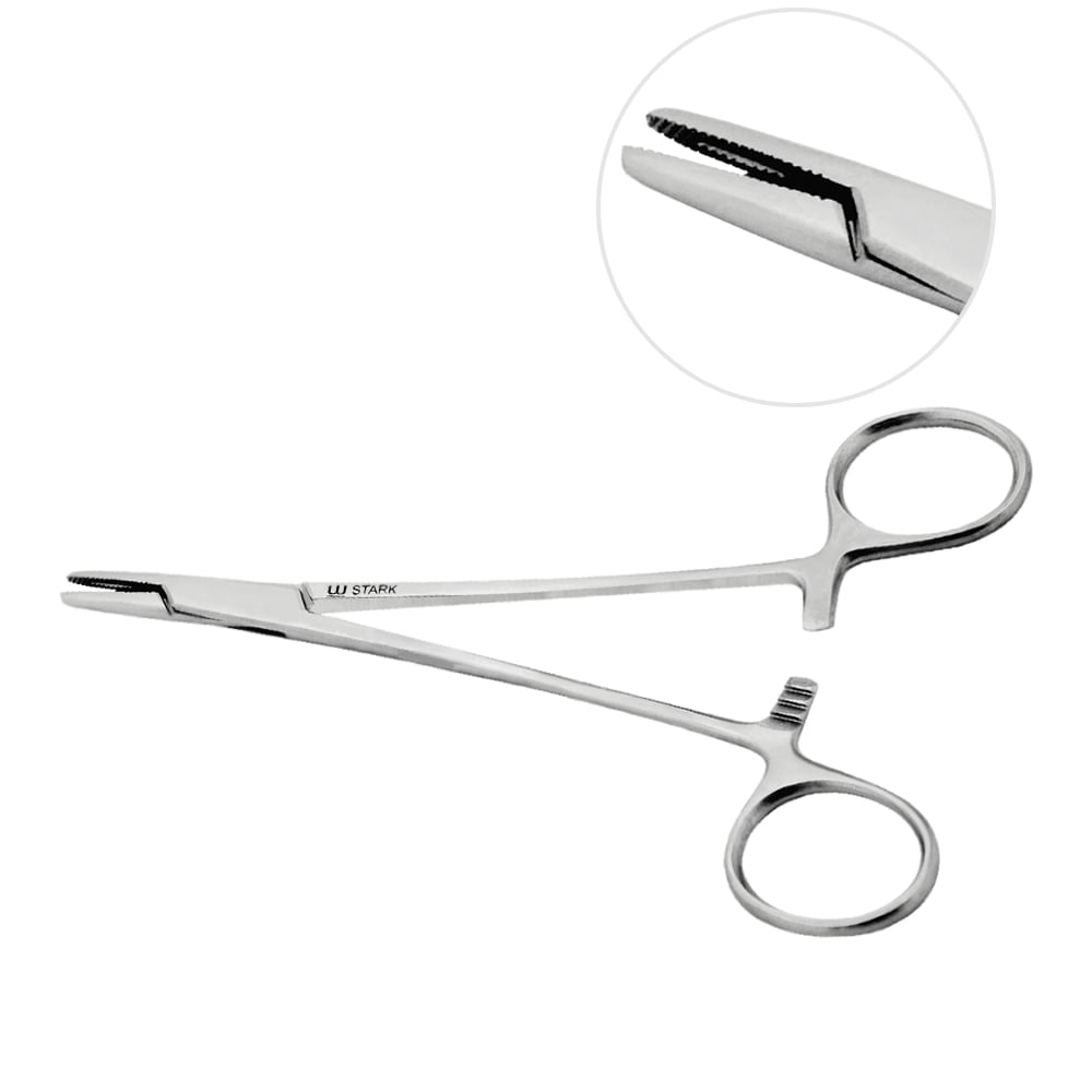 Porta Agujas De Mayo Hegar Porta Agulha Mayo Hegar 16cm STARK - Fibra Cirúrgica - FibraCirurgica