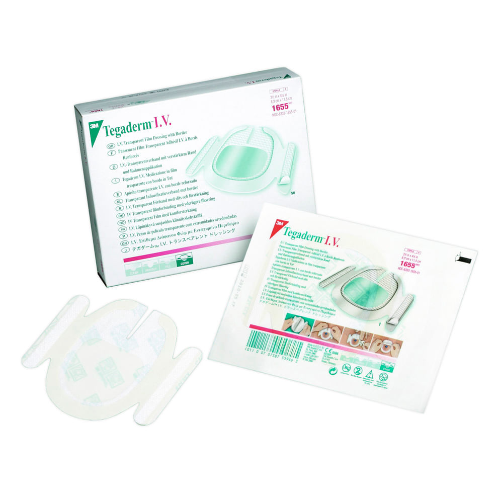 Fixador de Cateter 3M 8.9 x 11.5cm Tegaderm IV 1655 FibraCirurgica