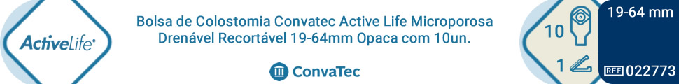 Bolsa de Colostomia Convatec Active Life Microporosa Drenável Recortável 19-64mm Opaca com 10un