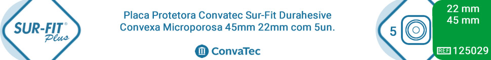 Placa Protetora Convatec Sur-Fit Durahesive Convexa Microporosa 45mm 22mm com 5un