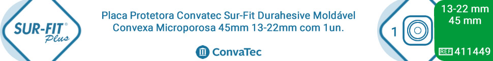 Placa Protetora Convatec Sur-Fit Durahesive Moldável Convexa Microporosa 45mm 13-22mm com 1un.