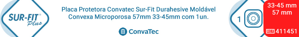 Placa Protetora Convatec Sur-Fit Durahesive Moldável Convexa Microporosa 57mm 33-45mm com 1un