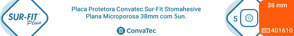 Placa Protetora Convatec Sur-Fit Stomahesive Plana Microporosa 38mm com 5un