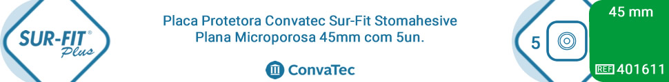 Placa Protetora Convatec Sur-Fit Stomahesive Plana Microporosa 45mm com 5un