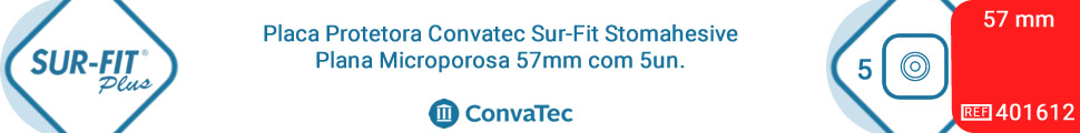 Placa Protetora Convatec Sur-Fit Stomahesive Plana Microporosa 57mm com 5un