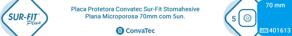 Placa Protetora Convatec Sur-Fit Stomahesive Plana Microporosa 70mm com 5un