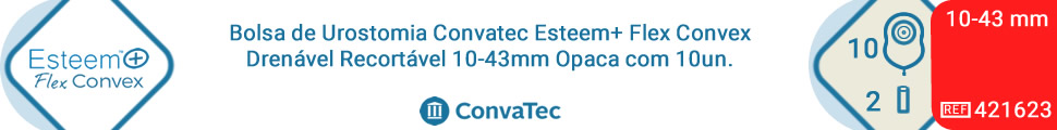 Bolsa de Urostomia Convatec Esteem+ Flex Convex Drenável Recortável 10-43mm Opaca com 10un