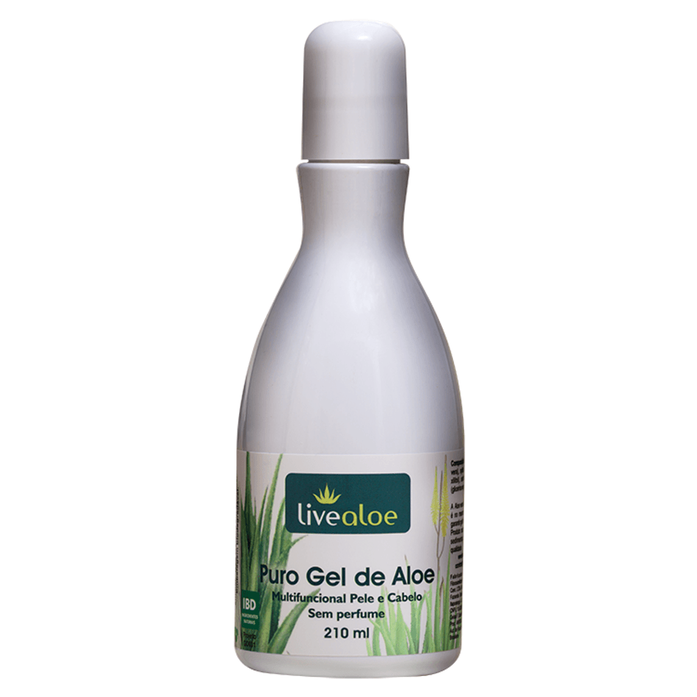 Puro Gel de Aloe Vera Livealoe Natural 210ml - FibraCirurgica