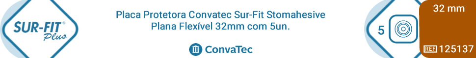 Placa Protetora Convatec Sur-Fit Stomahesive Plana Flexível 32mm com 5un
