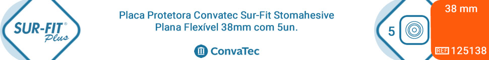 Placa Protetora Convatec Sur-Fit Stomahesive Plana Flexível 38mm com 5un.