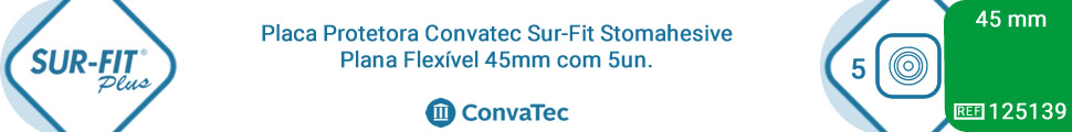 Placa Protetora Convatec Sur-Fit Stomahesive Plana Flexível 45mm com 5un